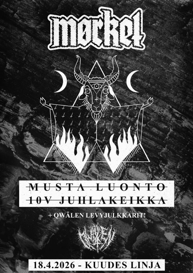 Mörket gig in Helsinki. Musta luonto